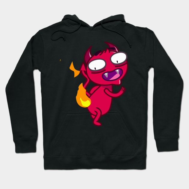 The Red Devil's tail was burned Hoodie by ManimeXP